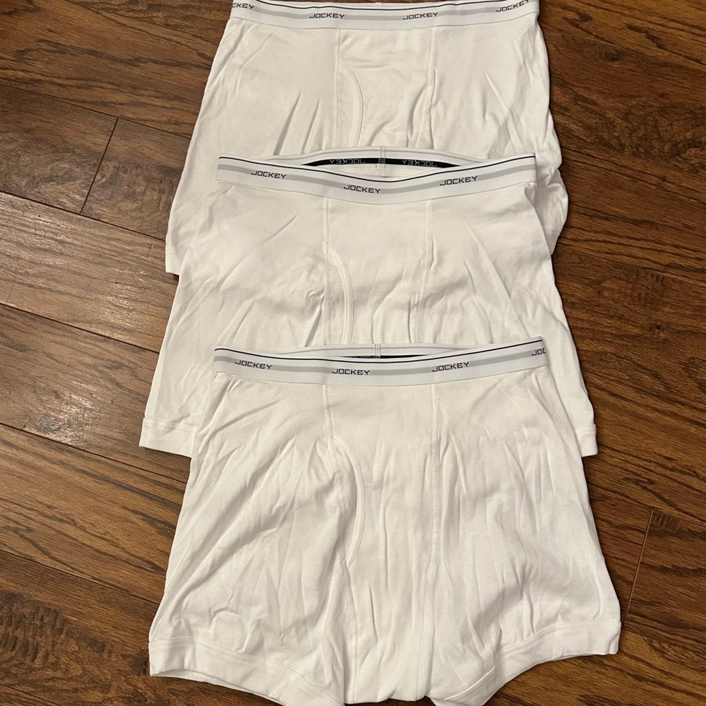 Jockey Men's Classic White Boxer Briefs